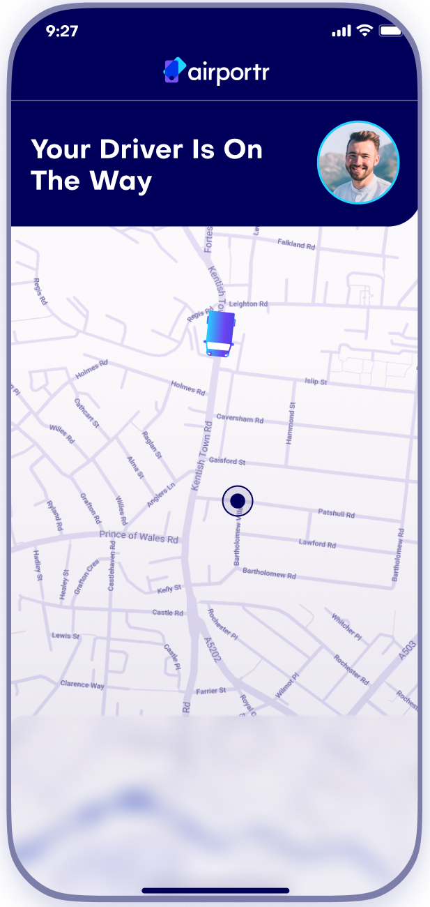 Driver on the way screen